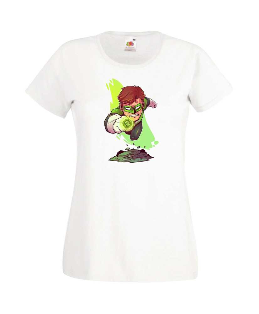 Дамска Тениска Dc Justice League Super Heroes Green Lantern