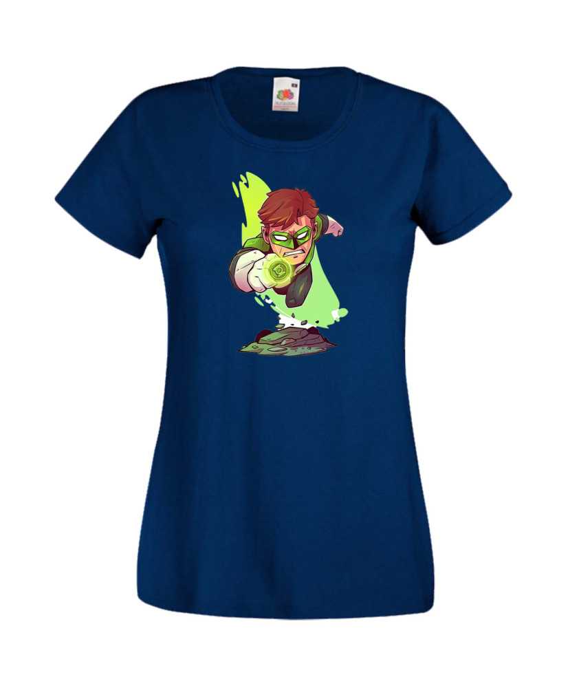 Дамска Тениска Dc Justice League Super Heroes Green Lantern