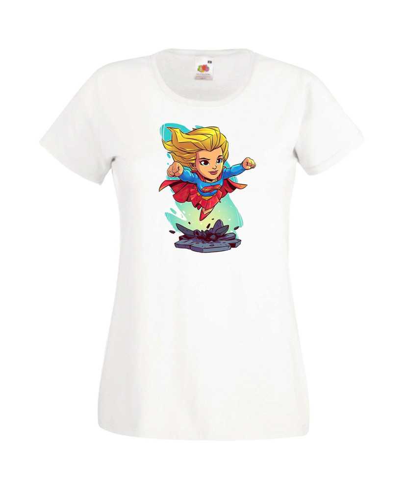 Дамска Тениска Dc Justice League Super Heroes Super Girl