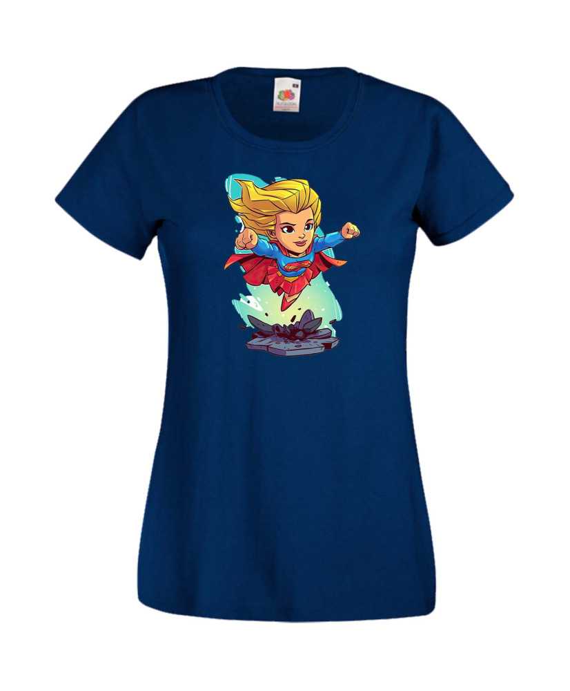 Дамска Тениска Dc Justice League Super Heroes Super Girl