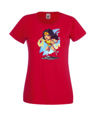 Дамска Тениска Dc Justice League Super Heroes Wonder Woman