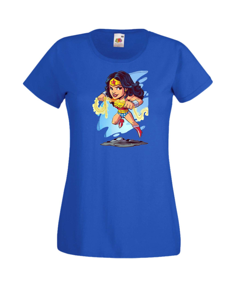 Дамска Тениска Dc Justice League Super Heroes Wonder Woman Дамска Тениска Dc Justice League Super Heroes Wonder Woman