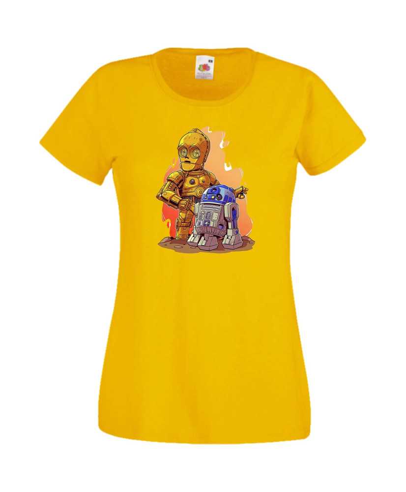 Дамска Тениска Star Wars  R2-D2 & C3Po
