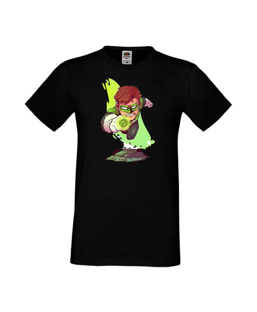 Мъжка Тениска Dc Justice League Super Heroes Green Lantern