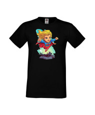 Мъжка Тениска Dc Justice League Super Heroes Super Girl