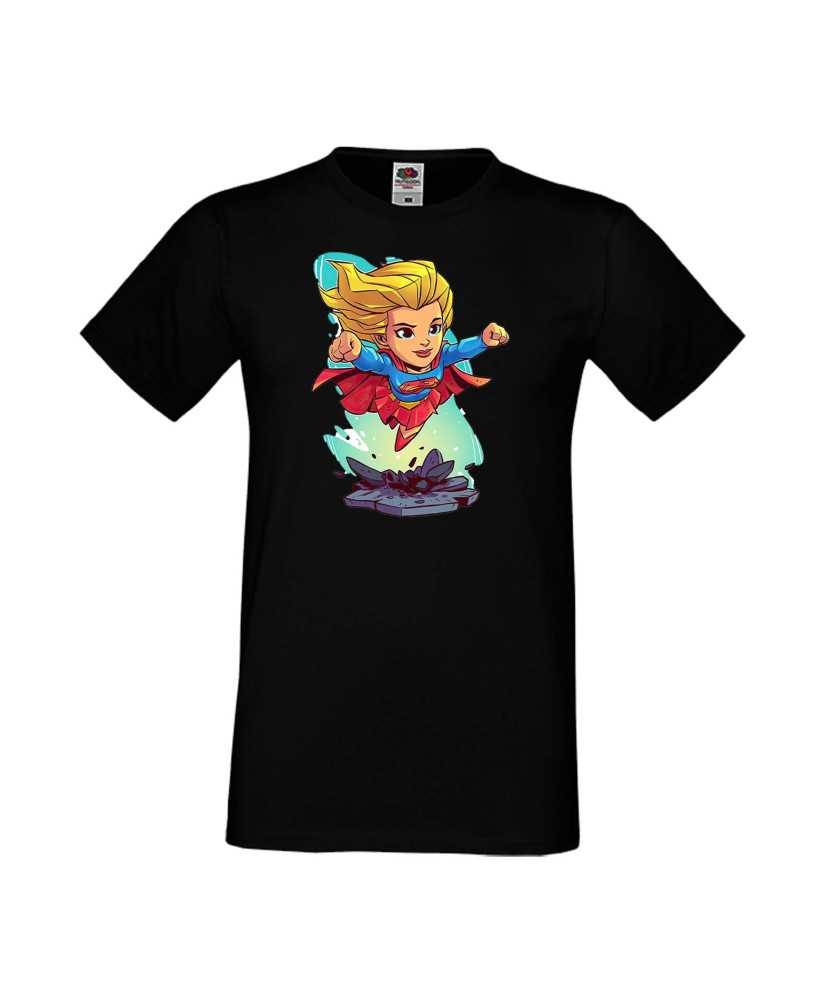 Мъжка Тениска Dc Justice League Super Heroes Super Girl