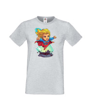 Мъжка Тениска Dc Justice League Super Heroes Super Girl