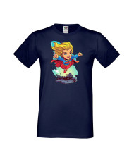 Мъжка Тениска Dc Justice League Super Heroes Super Girl