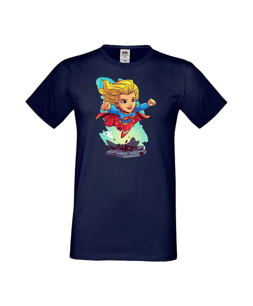 Мъжка Тениска Dc Justice League Super Heroes Super Girl