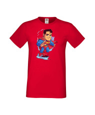 Мъжка Тениска Dc Justice League Super Heroes Superman