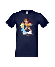 Мъжка Тениска Dc Justice League Super Heroes Wonder Woman