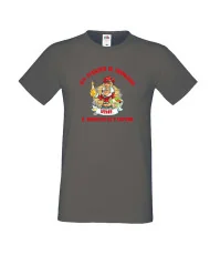 Мъжка тениска За Ракия и любов [Вашето ИМЕ] винаги готов  ЗИМА