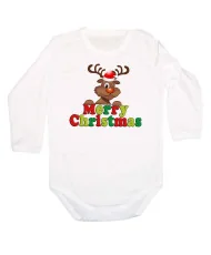 Бебешко боди Коледа Merry Christmas Deer