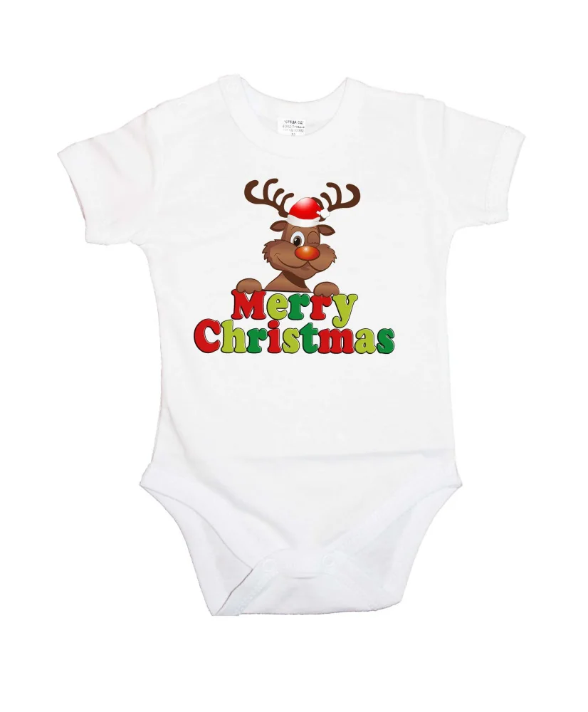 Бебешко боди Коледа Merry Christmas Deer