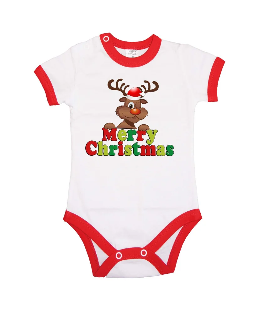 Бебешко боди Коледа Merry Christmas Deer