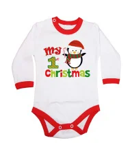 Бебешко боди Merry Christmas Penguin