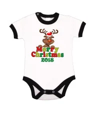 Бебешко боди Коледа Merry Christmas 2018 Deer 1