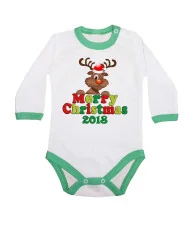 Бебешко боди Коледа Merry Christmas 2018 Deer 1