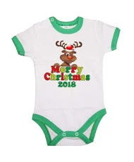 Бебешко боди Коледа Merry Christmas 2018 Deer 1