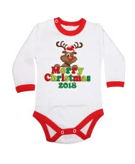 Бебешко боди Коледа Merry Christmas 2018 Deer 1