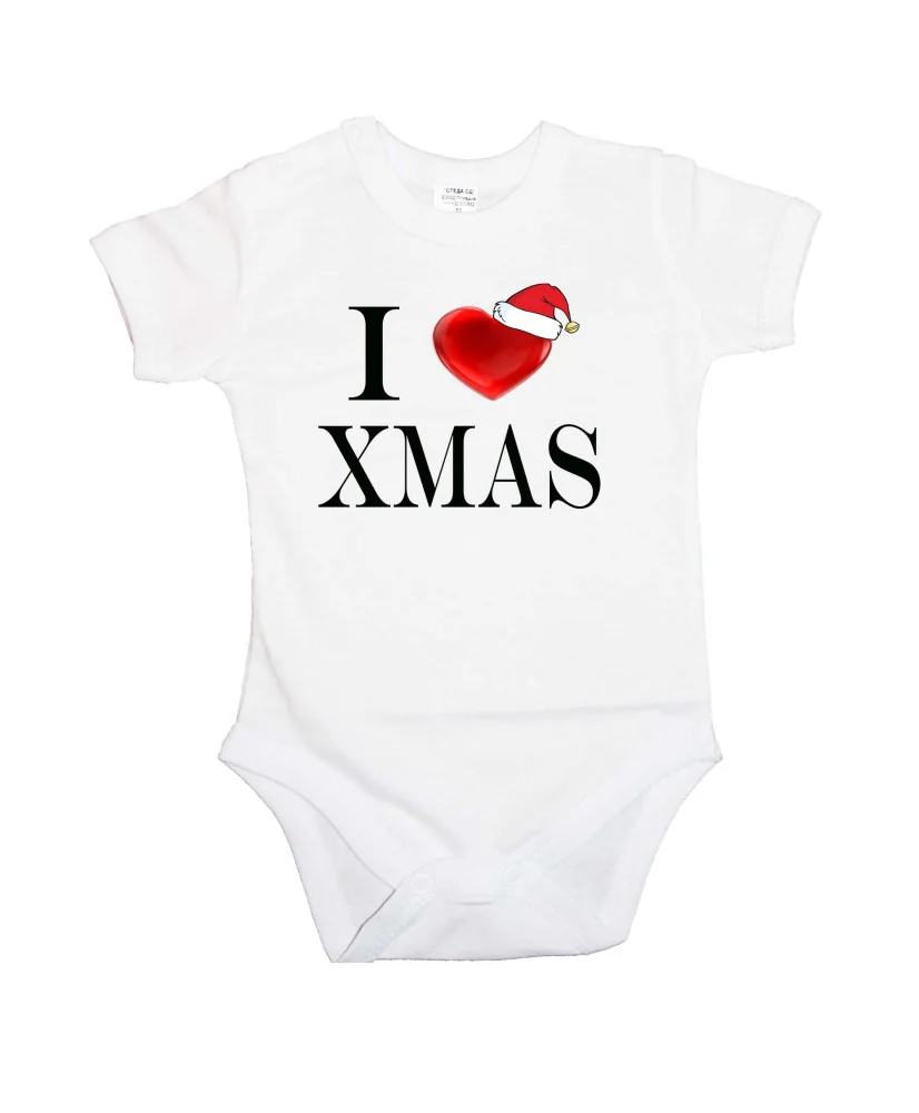 Бебешко боди Коледа Merry Christmas "I Love Christmas"