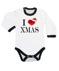 Бебешко боди Коледа Merry Christmas "I Love Christmas"