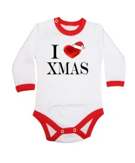 Бебешко боди Коледа Merry Christmas "I Love Christmas"