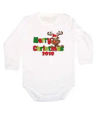 Бебешко боди Коледа Merry Christmas 2018 Deer 2