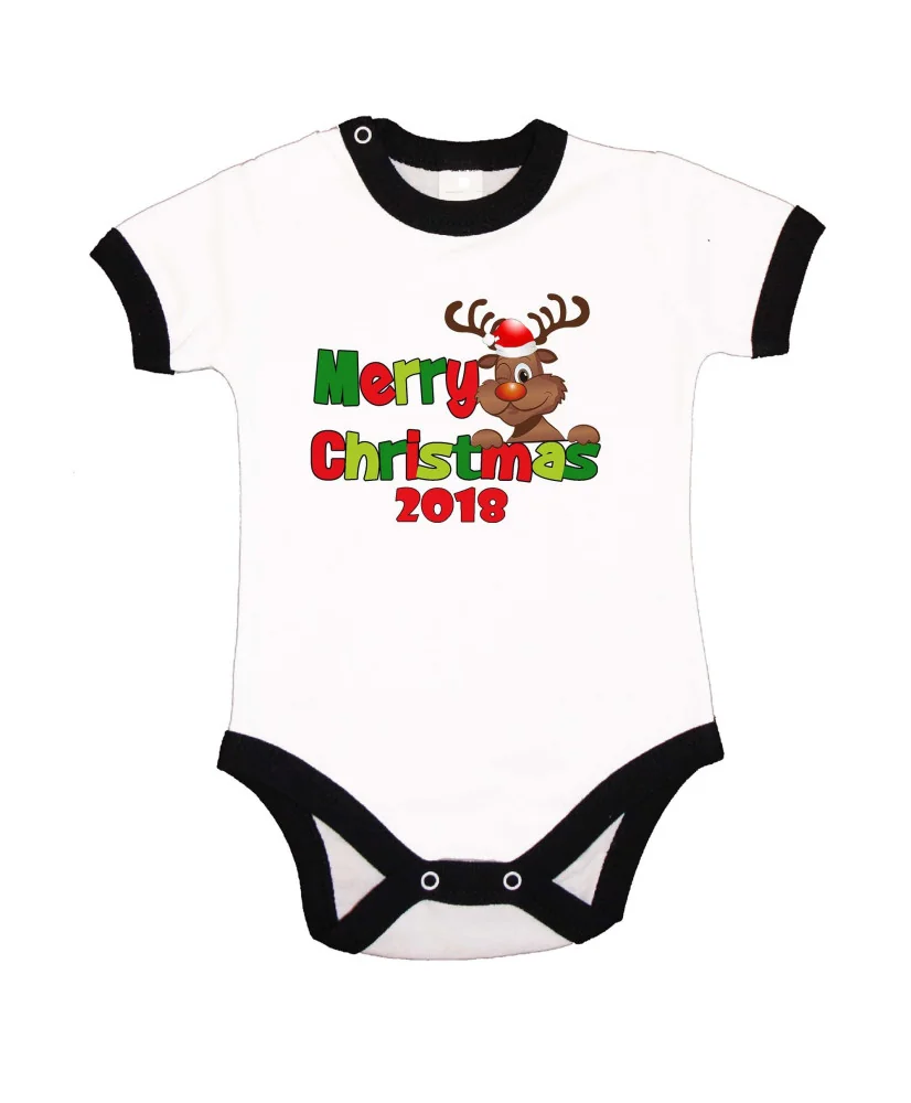 Бебешко боди Коледа Merry Christmas 2018 Deer 2