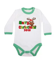 Бебешко боди Коледа Merry Christmas 2018 Deer 2