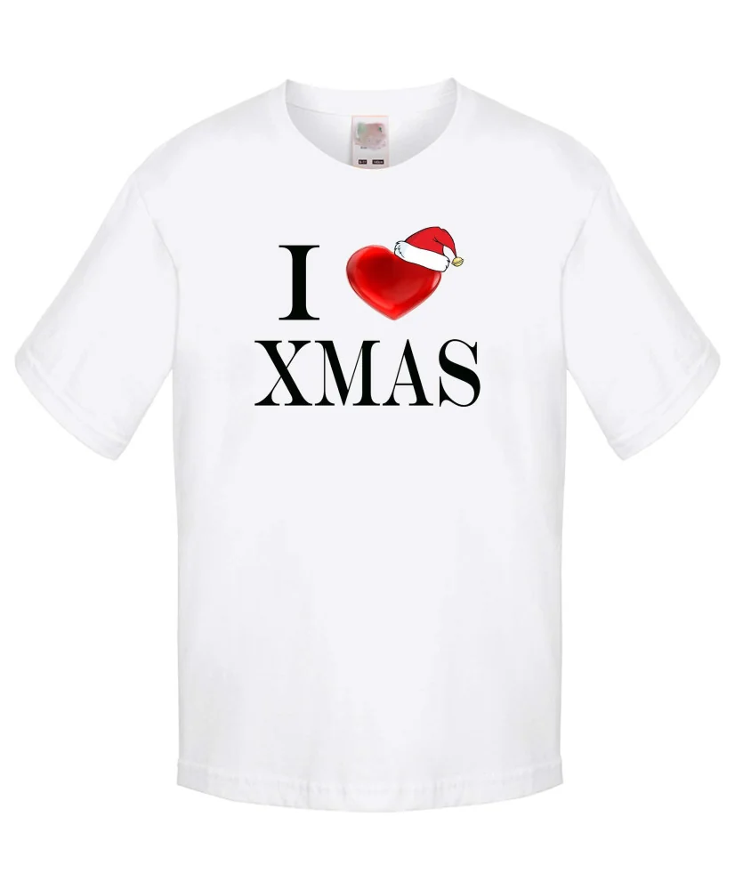 Бебешка тениска Коледа I Love XMAS