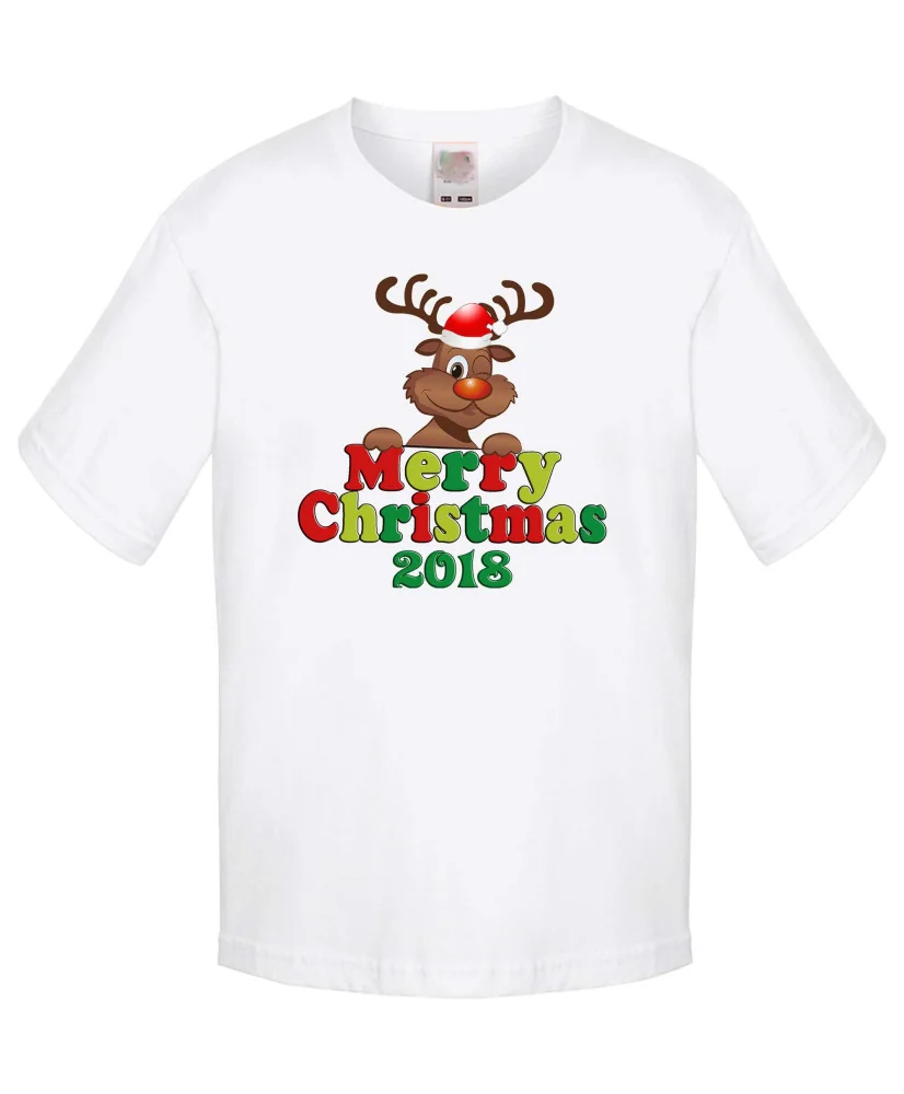 Бебешка тениска Коледа Merry Christmas 2018 DEER 1