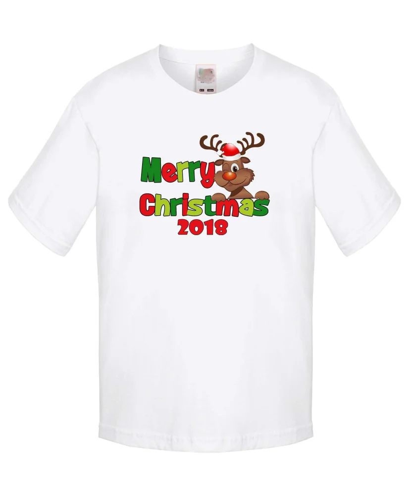 Бебешка тениска Коледа Merry Christmas 2018 DEER 2