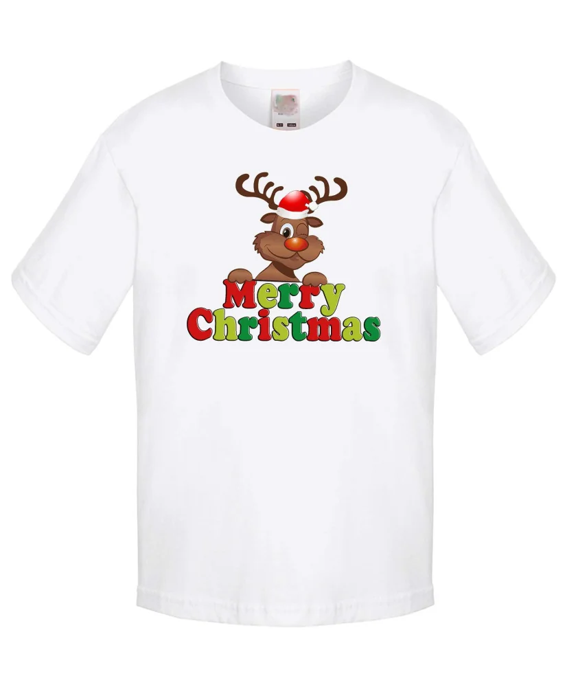 Бебешка тениска Коледа Merry Christmas Deer 1