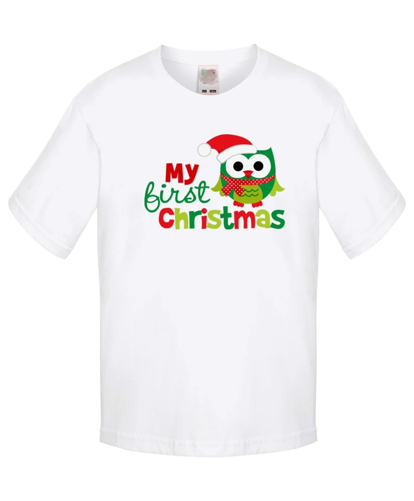 Бебешка тениска Коледа My first Christmas OWL