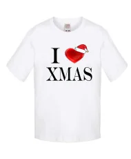 Детска тениска Коледа I Love XMAS