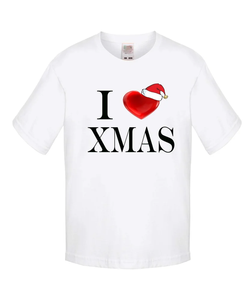Детска тениска Коледа I Love XMAS