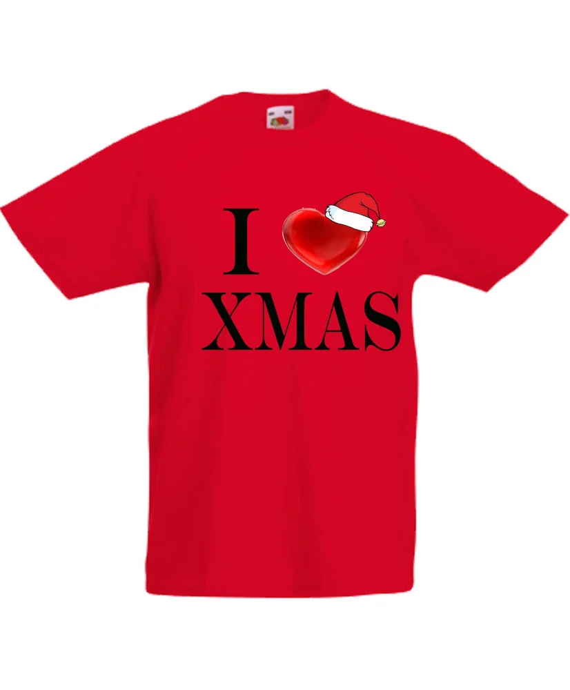 Детска тениска Коледа I Love XMAS
