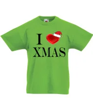 Детска тениска Коледа I Love XMAS
