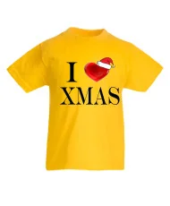Детска тениска Коледа I Love XMAS