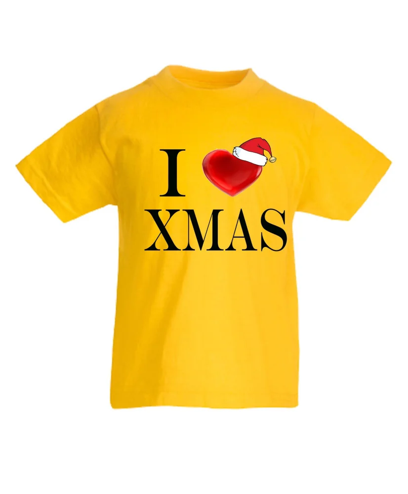 Детска тениска Коледа I Love XMAS