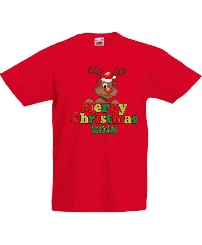 Детска тениска Коледа Merry Christmas 2018 DEER 1