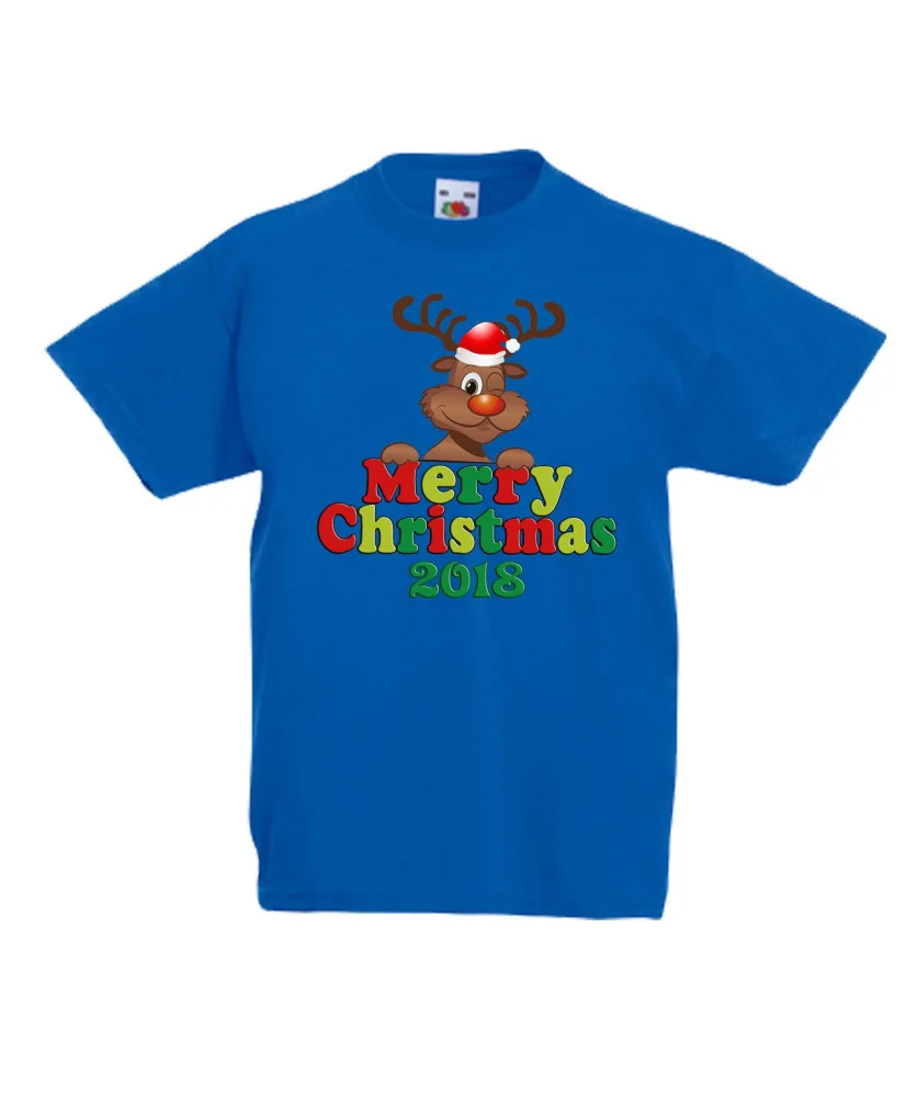 Детска тениска Коледа Merry Christmas 2018 DEER 1