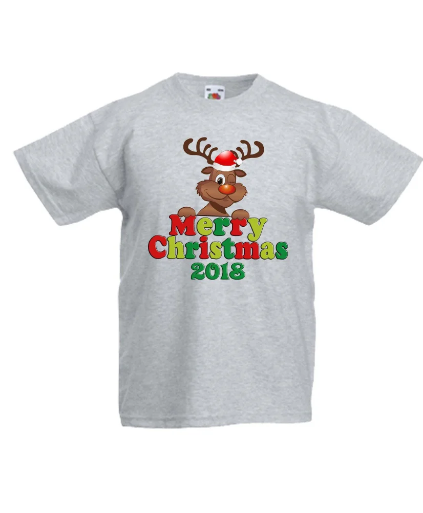 Детска тениска Коледа Merry Christmas 2018 DEER 1