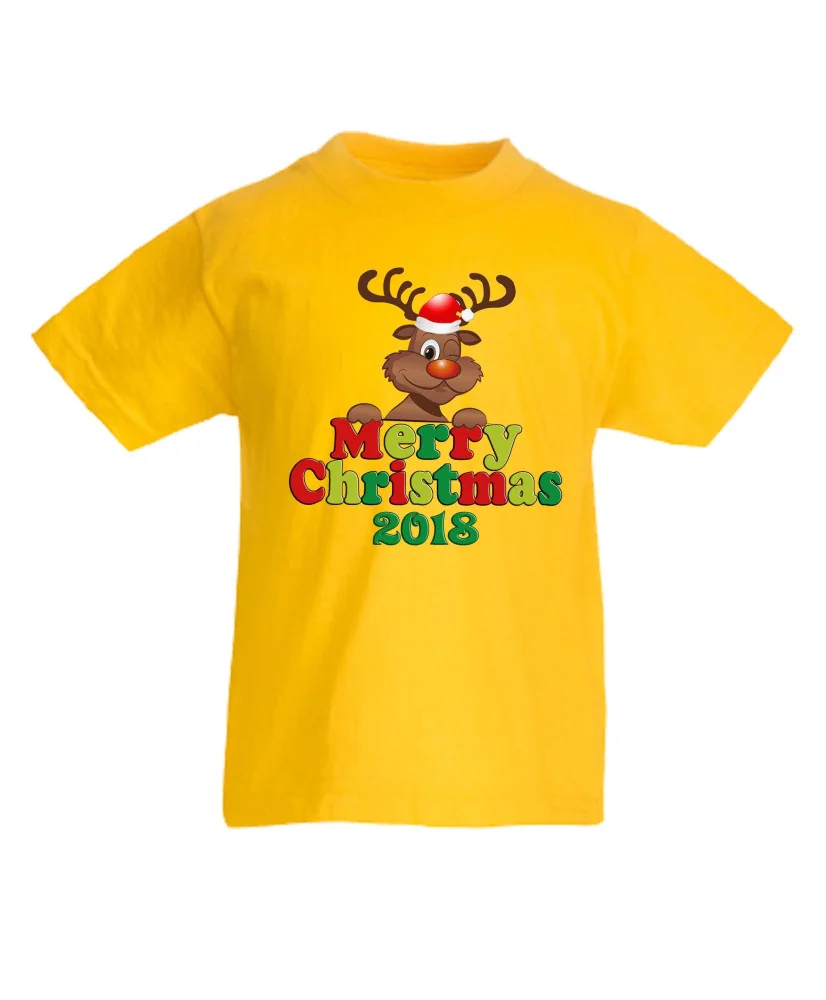 Детска тениска Коледа Merry Christmas 2018 DEER 1