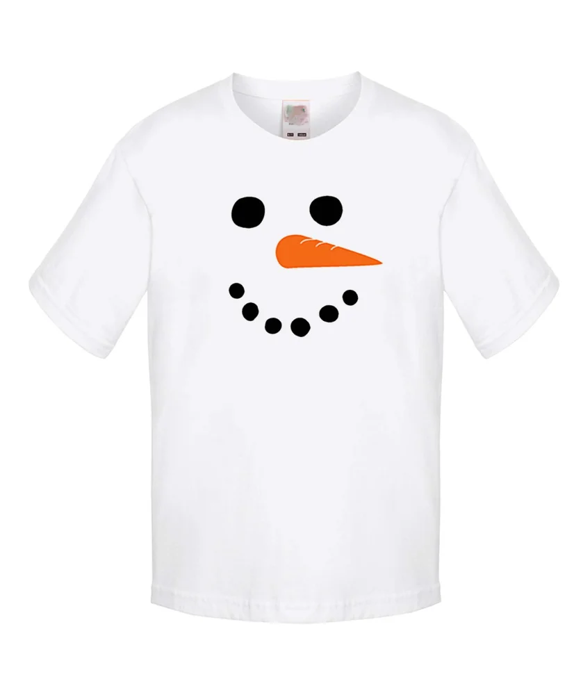 Детска тениска Коледа snowman face