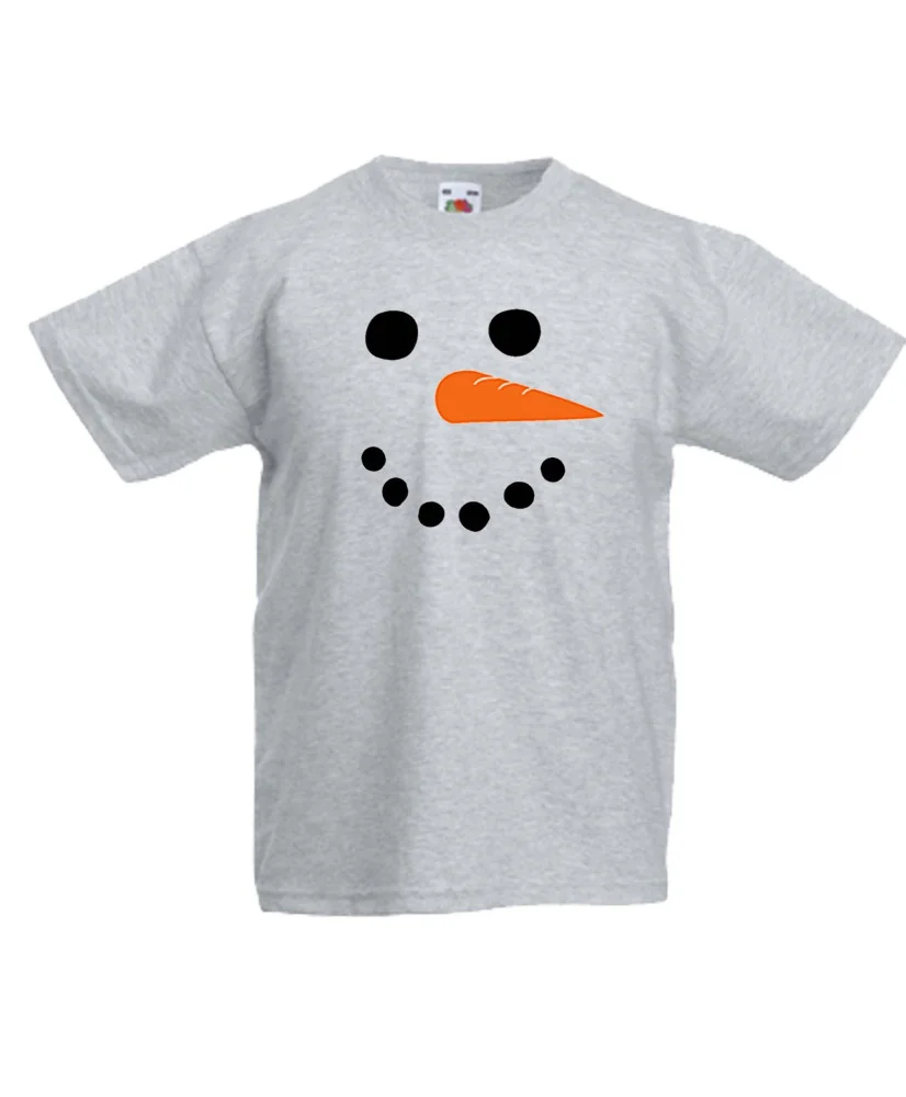 Детска тениска Коледа snowman face