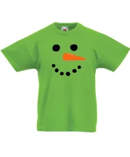 Детска тениска Коледа snowman face