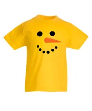 Детска тениска Коледа snowman face
