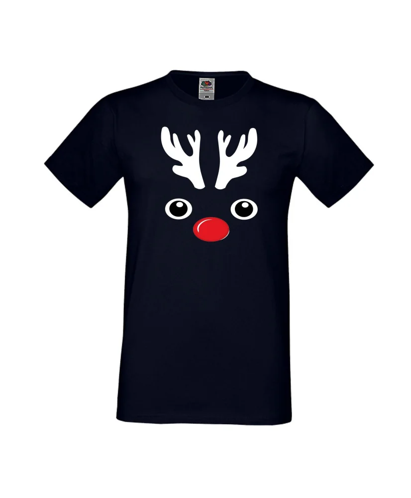Мъжка тениска Коледа DEER FACE Мъжка тениска Коледа DEER FACE
